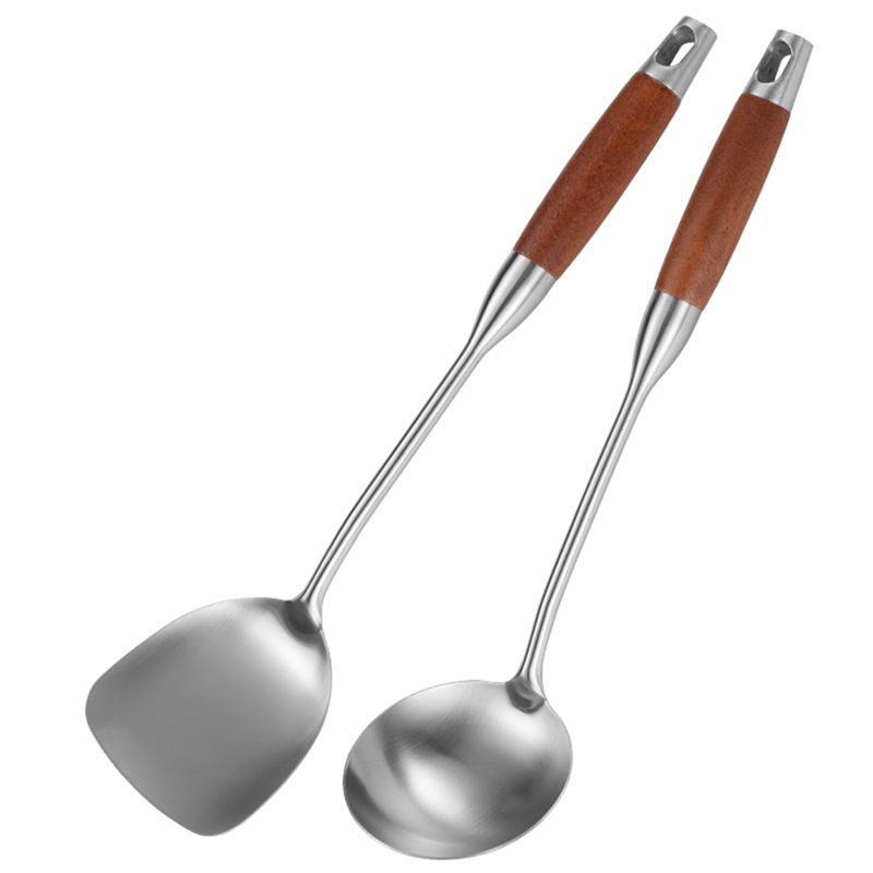Wok Carbon Steel - M12K-Karbon Çelik İçin Paslanmaz Çelik Spatula,