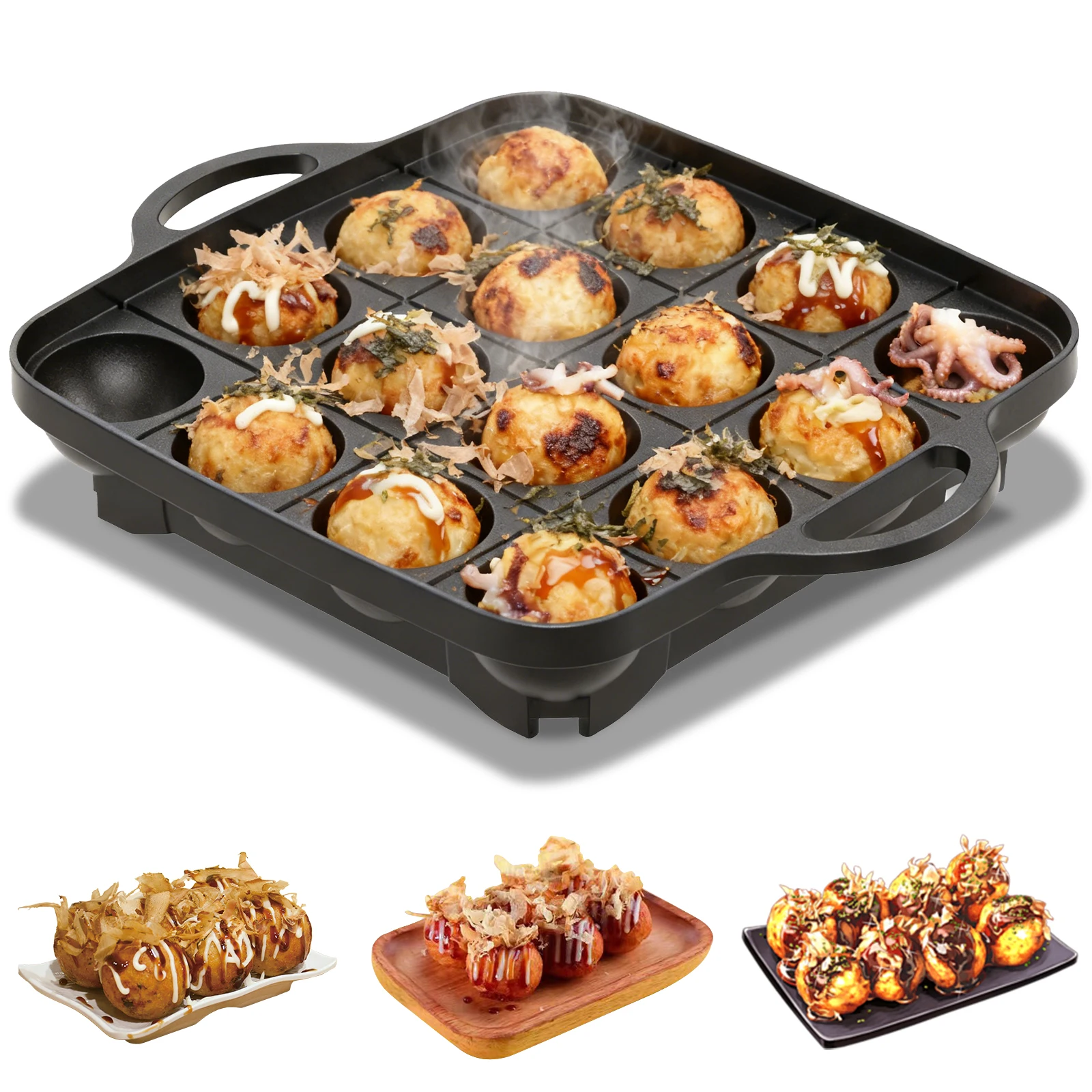 16 Delikli Takoyaki Tavası Dök - Takoyaki Pan Cast incelemesi ve fiyatı