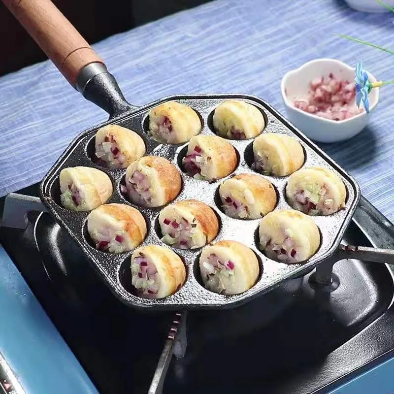 Pişirme Takoyaki Pan 14 delik  - Takoyaki Pan Cast incelemesi ve fiyatı