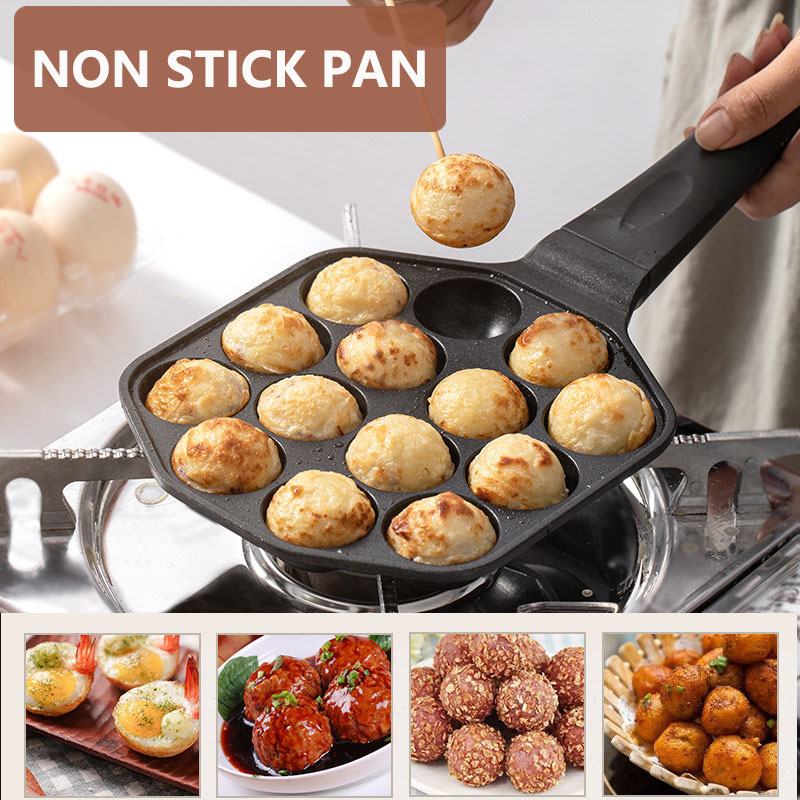 12/14 delik Takoyaki tava ahşa - Takoyaki Pan Cast incelemesi ve fiyatı
